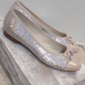 👍 Blush Sequined Flats.   A14